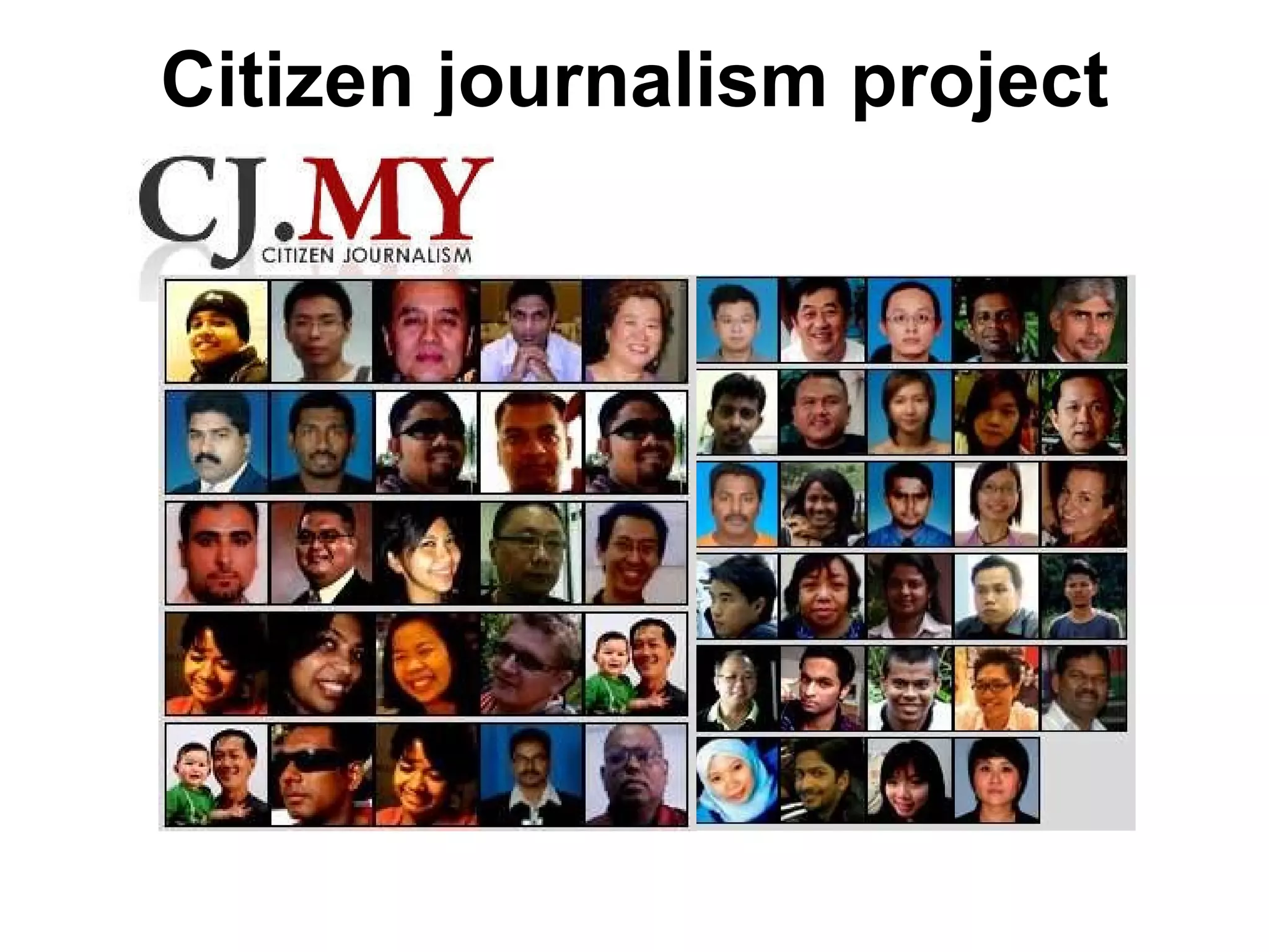 Citizen journalism project 