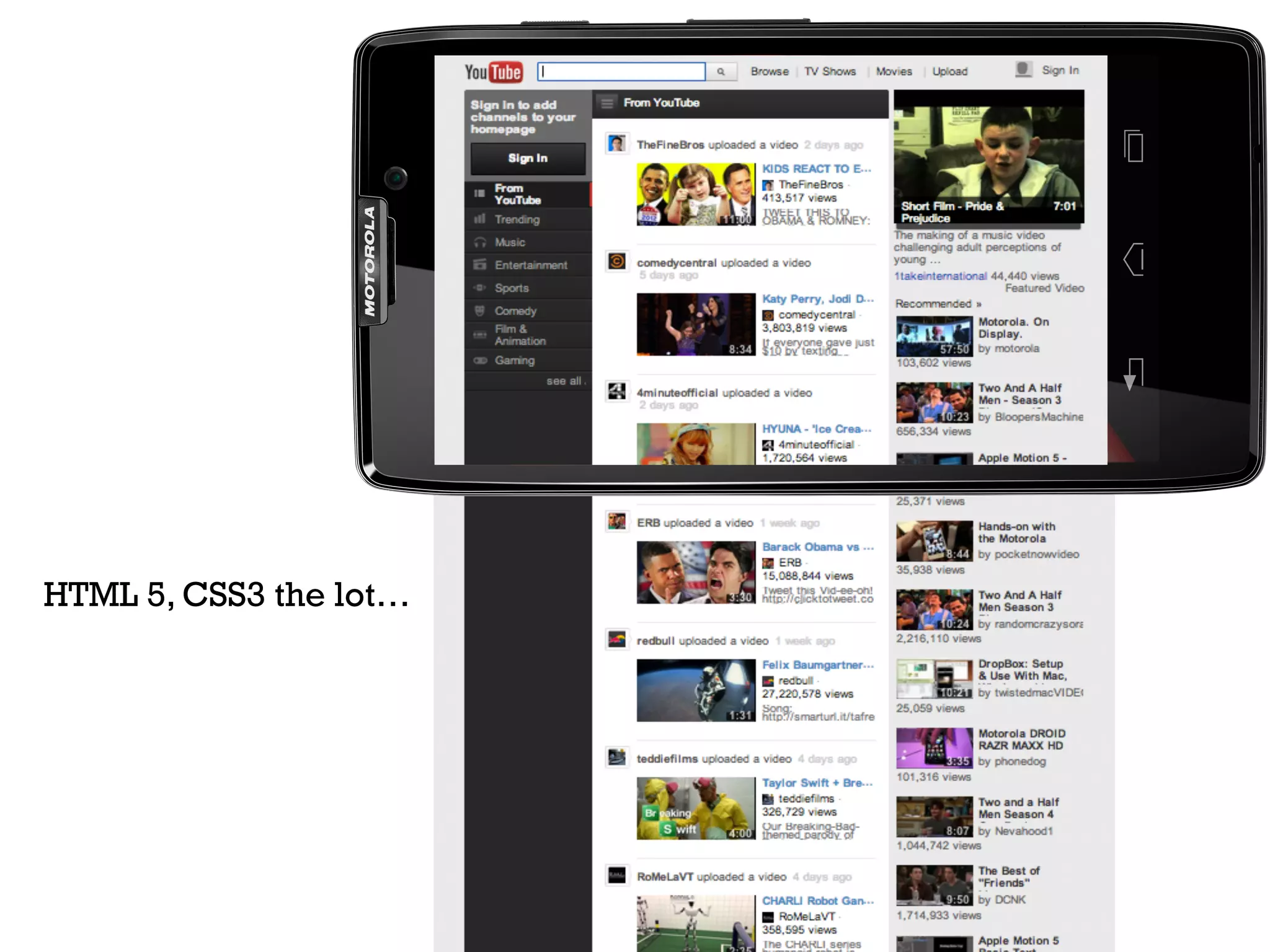 HTML 5, CSS3 the lot…
 