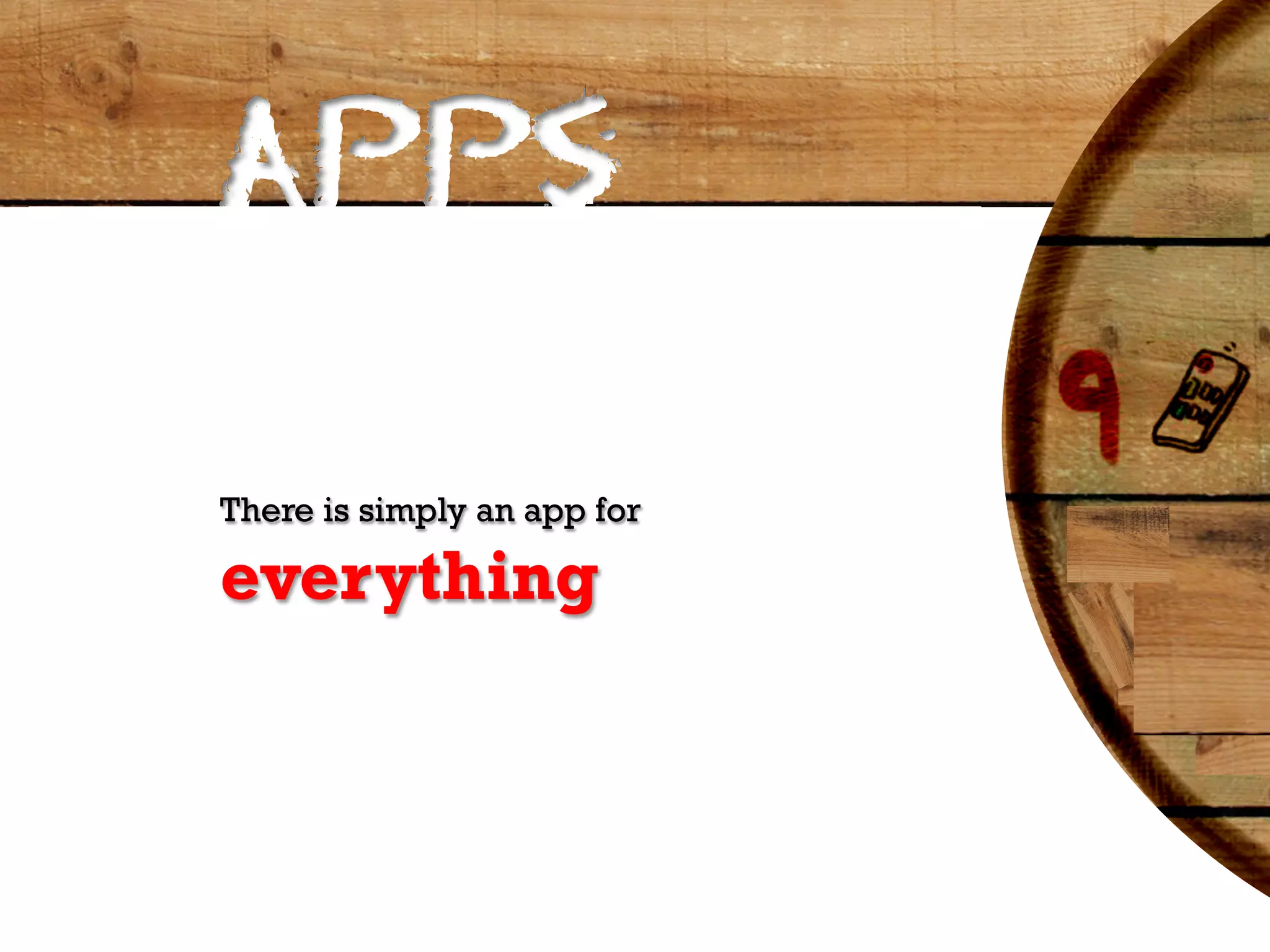 Apps

There is simply an app for

everything
 