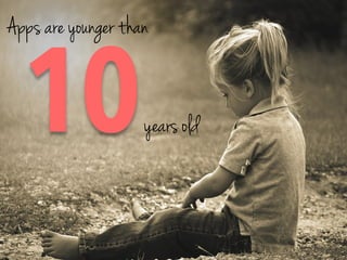 10	
  
Apps are younger than
years old
 