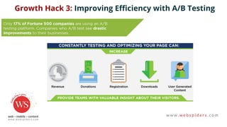 Growth Hack 3: Improving Efficiency with A/B Testing
 