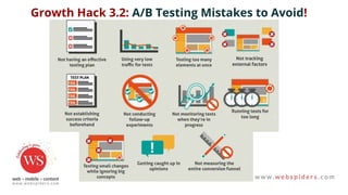Growth Hack 3.2: A/B Testing Mistakes to Avoid!
 