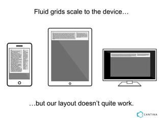 Fluid grids scale to the device…




…but our layout doesn’t quite work.
 
