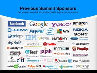 Previous Summit Sponsors
Our sponsors can tell you a lot of good things about our events.
 