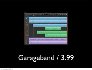 Garageband / 3.99
Monday, March 28, 2011
 