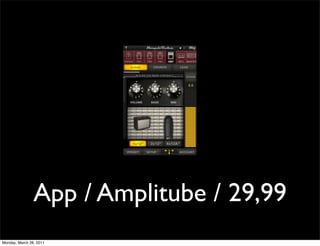 App / Amplitube / 29,99
Monday, March 28, 2011
 