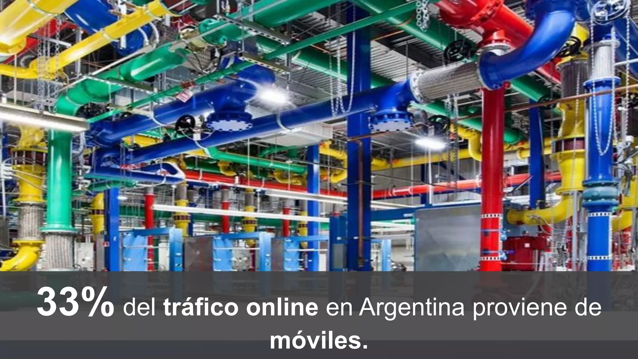 33% del tráfico online en Argentina proviene de
móviles.
 