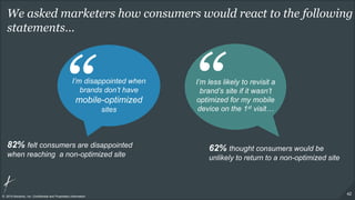 42
© 2014 Kenshoo, Inc. Confidential and Proprietary Information
“ “
We asked marketers how consumers would react to the f...