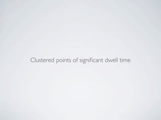 Clustered points of signiﬁcant dwell time
 