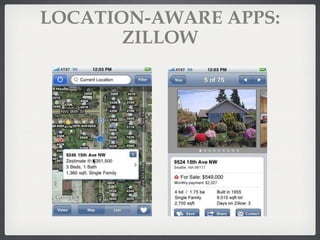 LOCATION-AWARE APPS: ZILLOW 