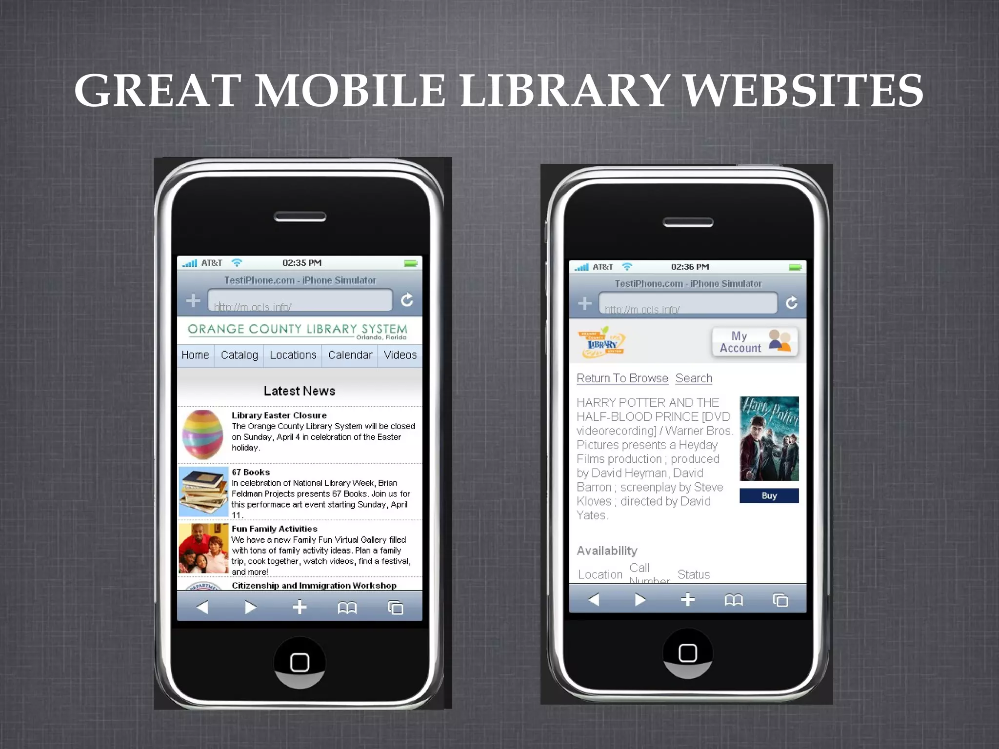 GREAT MOBILE LIBRARY WEBSITES 