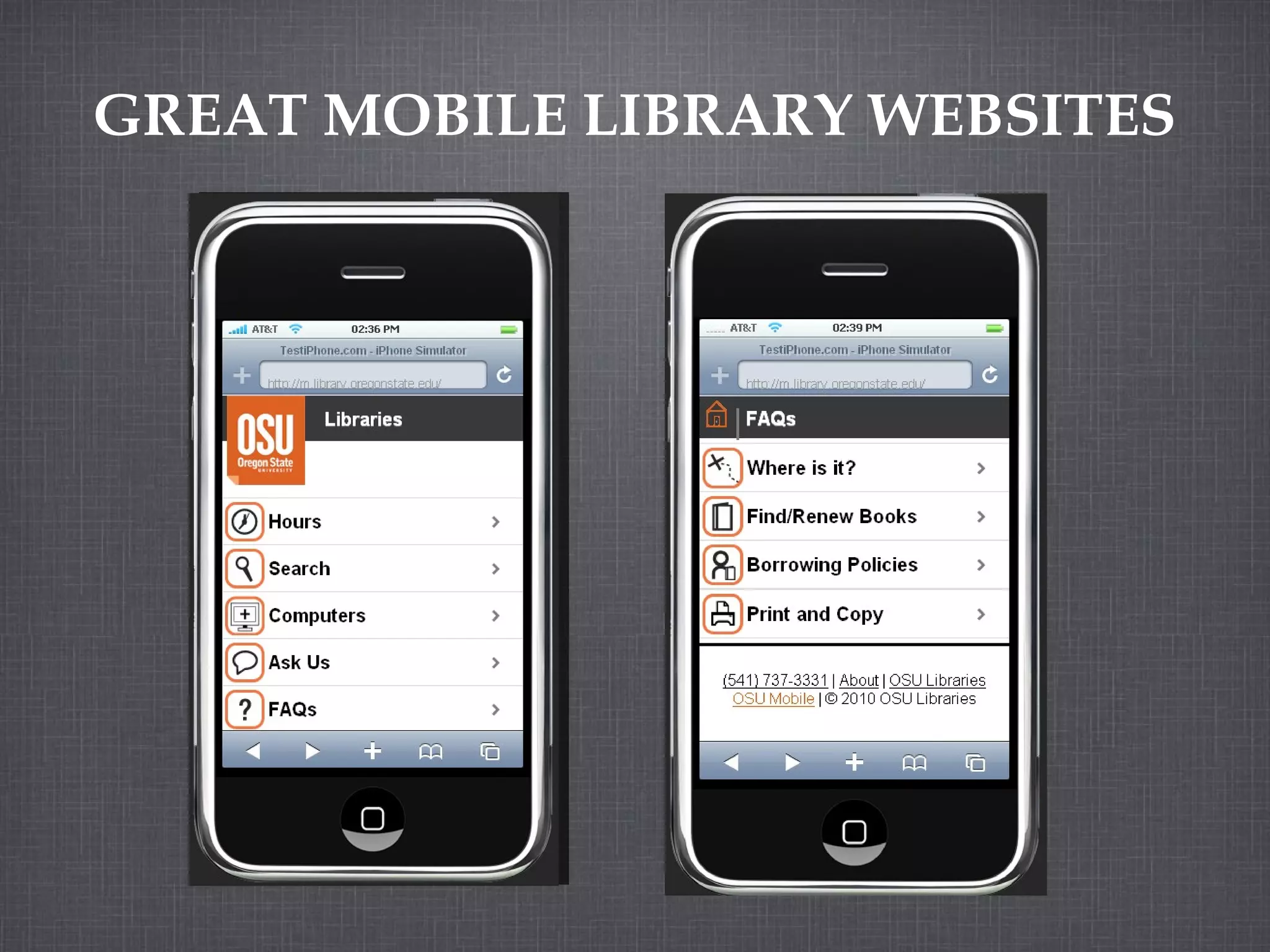 GREAT MOBILE LIBRARY WEBSITES 