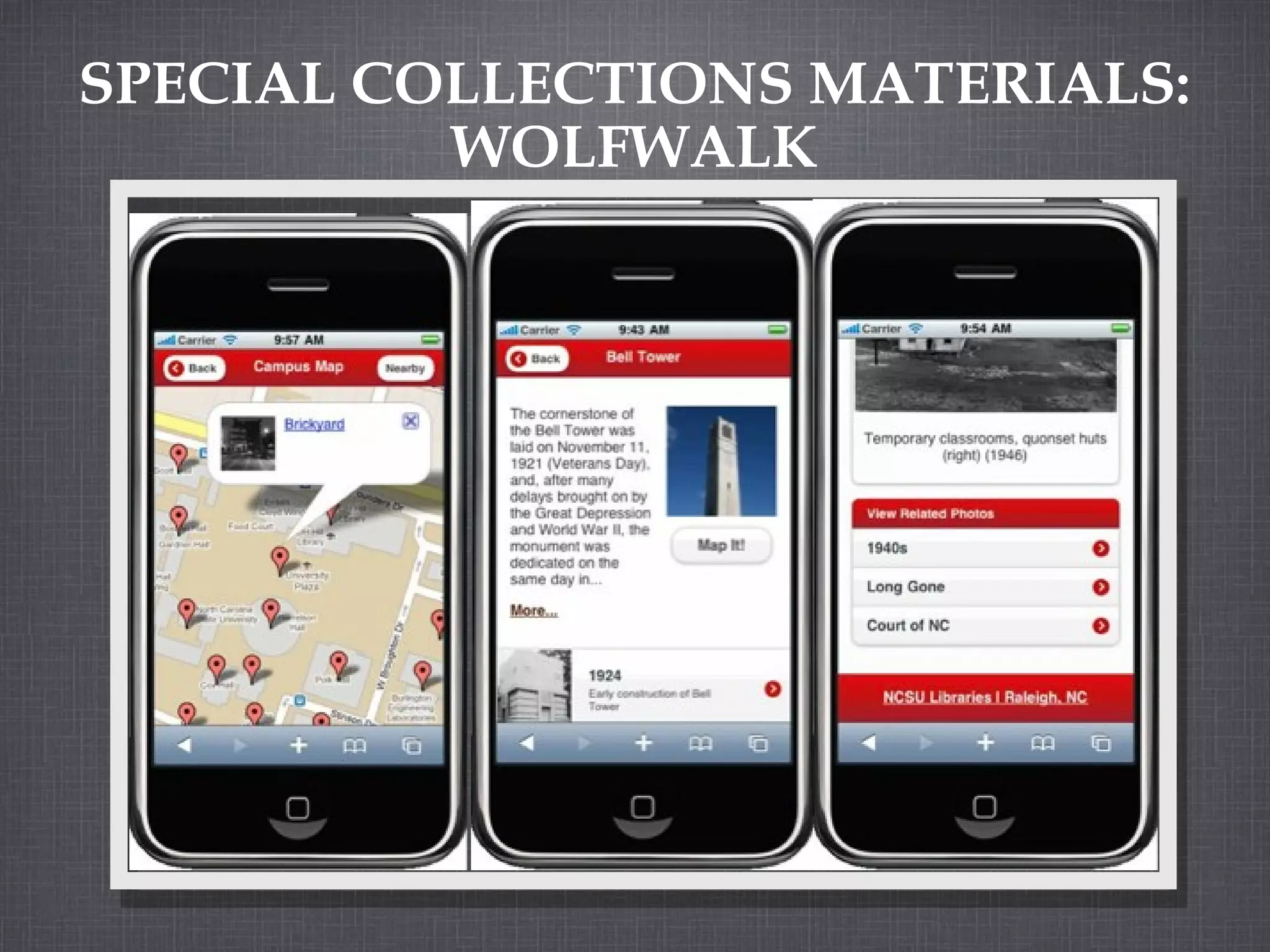 SPECIAL COLLECTIONS MATERIALS: WOLFWALK 