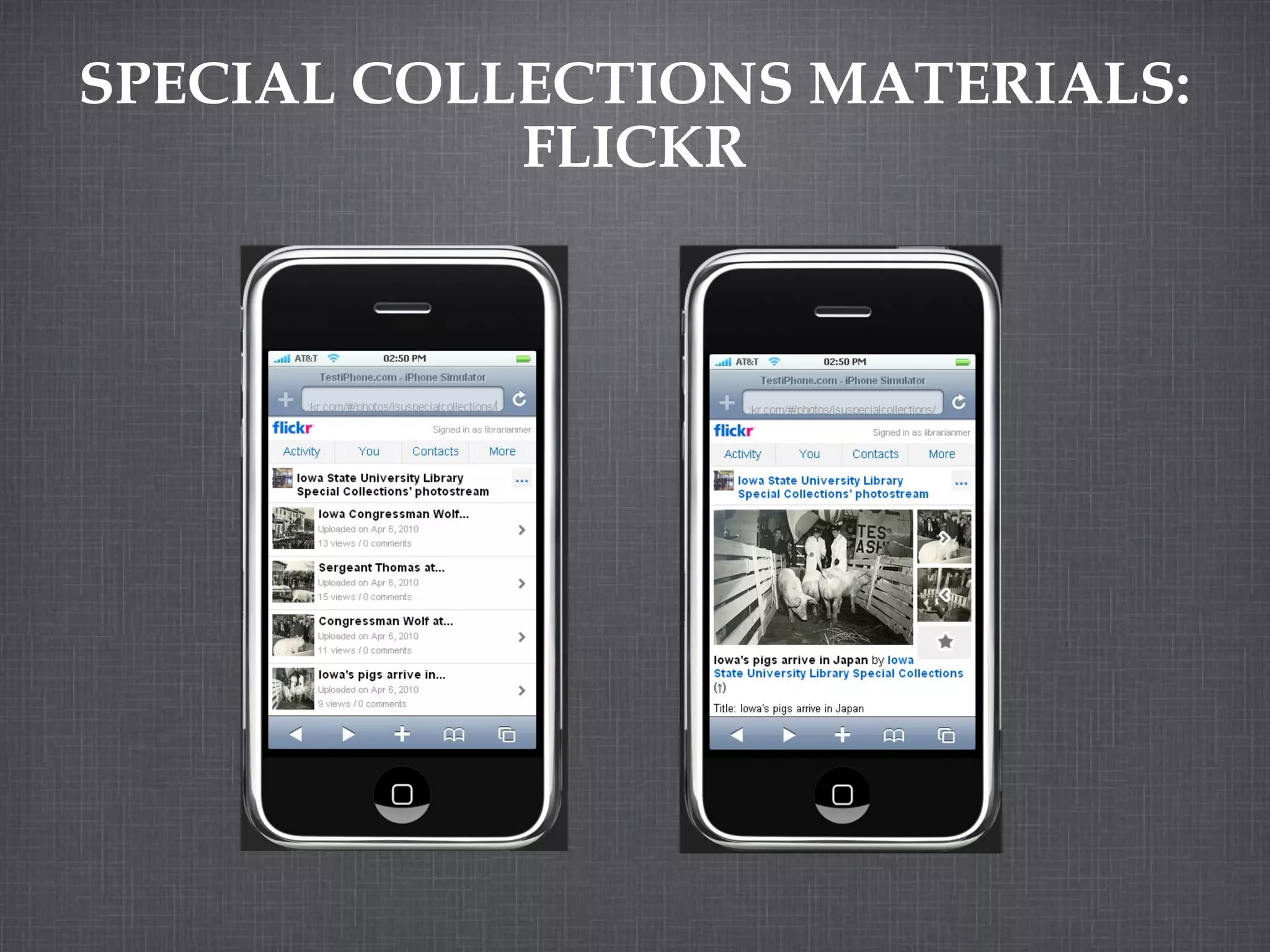 SPECIAL COLLECTIONS MATERIALS: FLICKR 