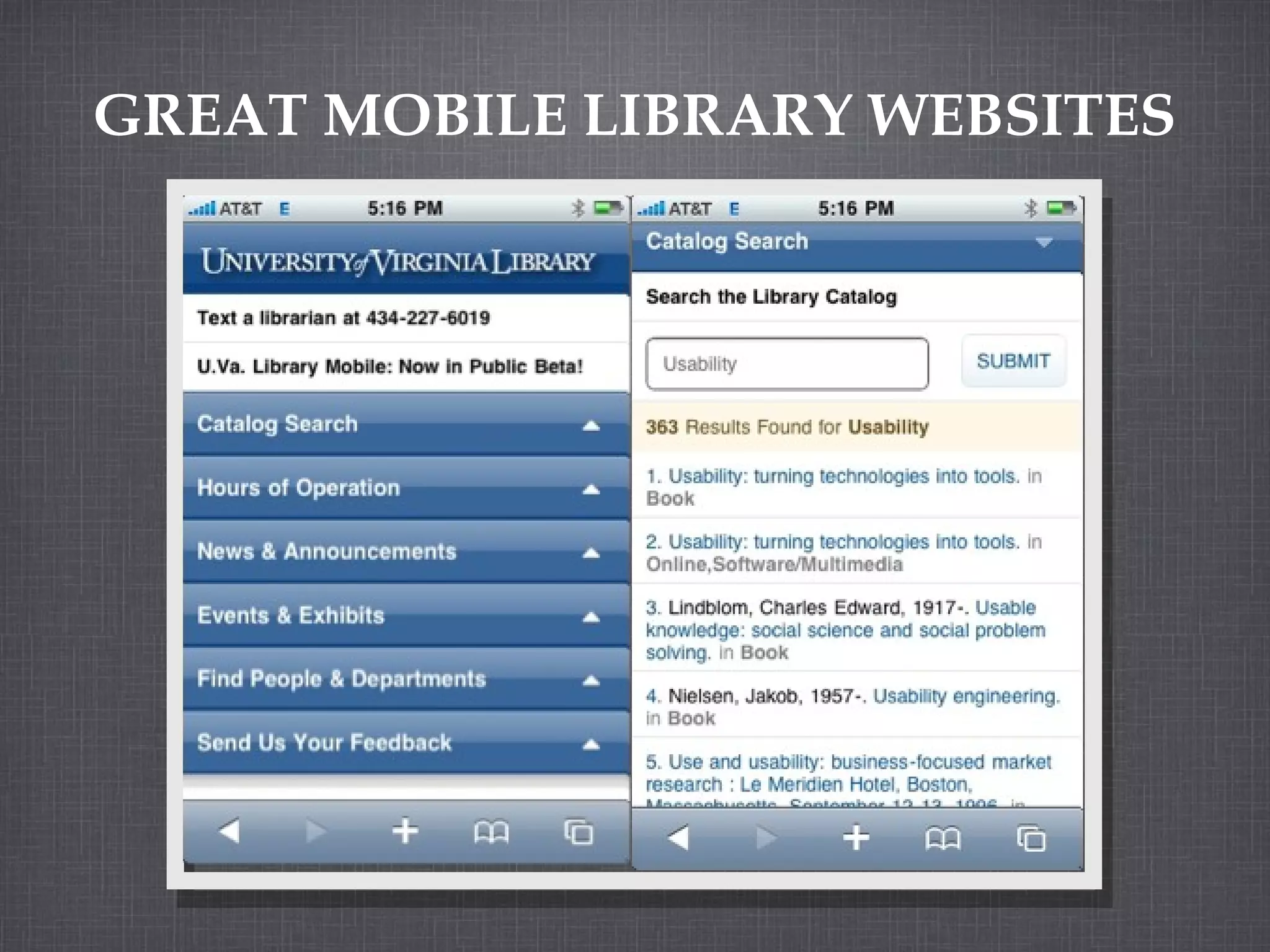 GREAT MOBILE LIBRARY WEBSITES 