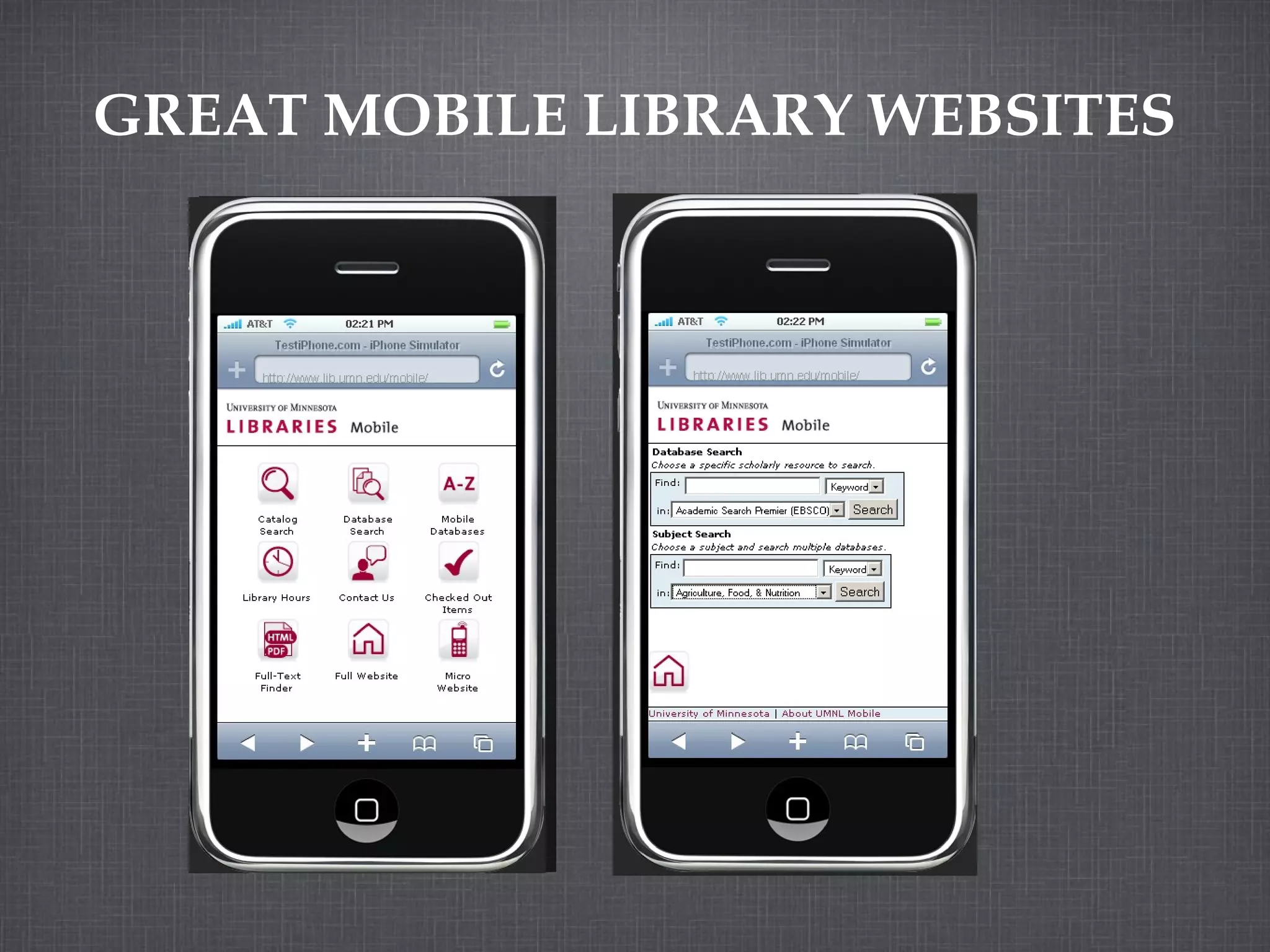 GREAT MOBILE LIBRARY WEBSITES 