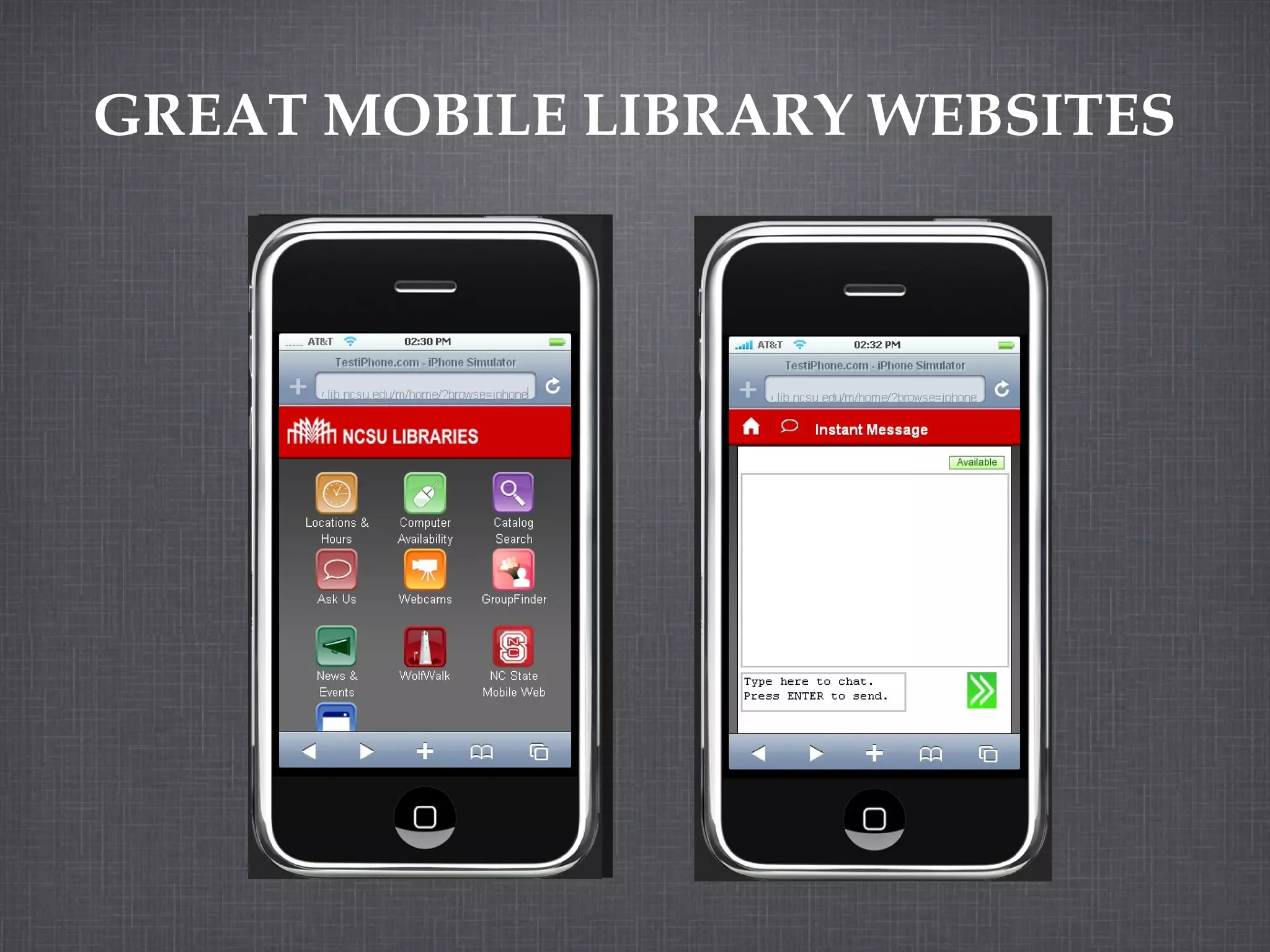 GREAT MOBILE LIBRARY WEBSITES 