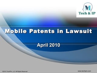Mobile Patents in Lawsuit April 2010 