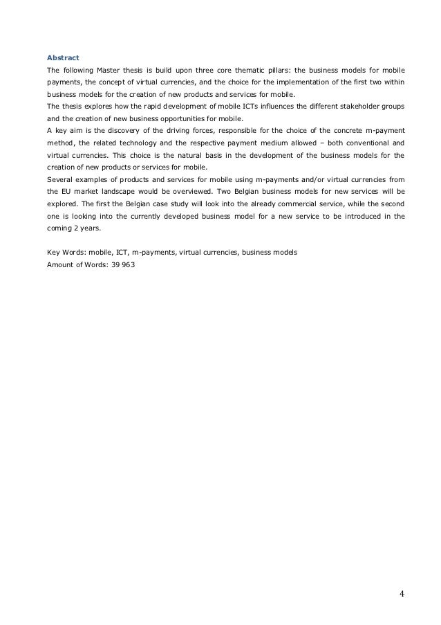 Thesis mobile payment