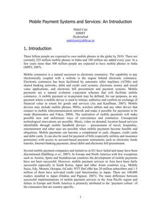Mobile payment systems and services | PDF