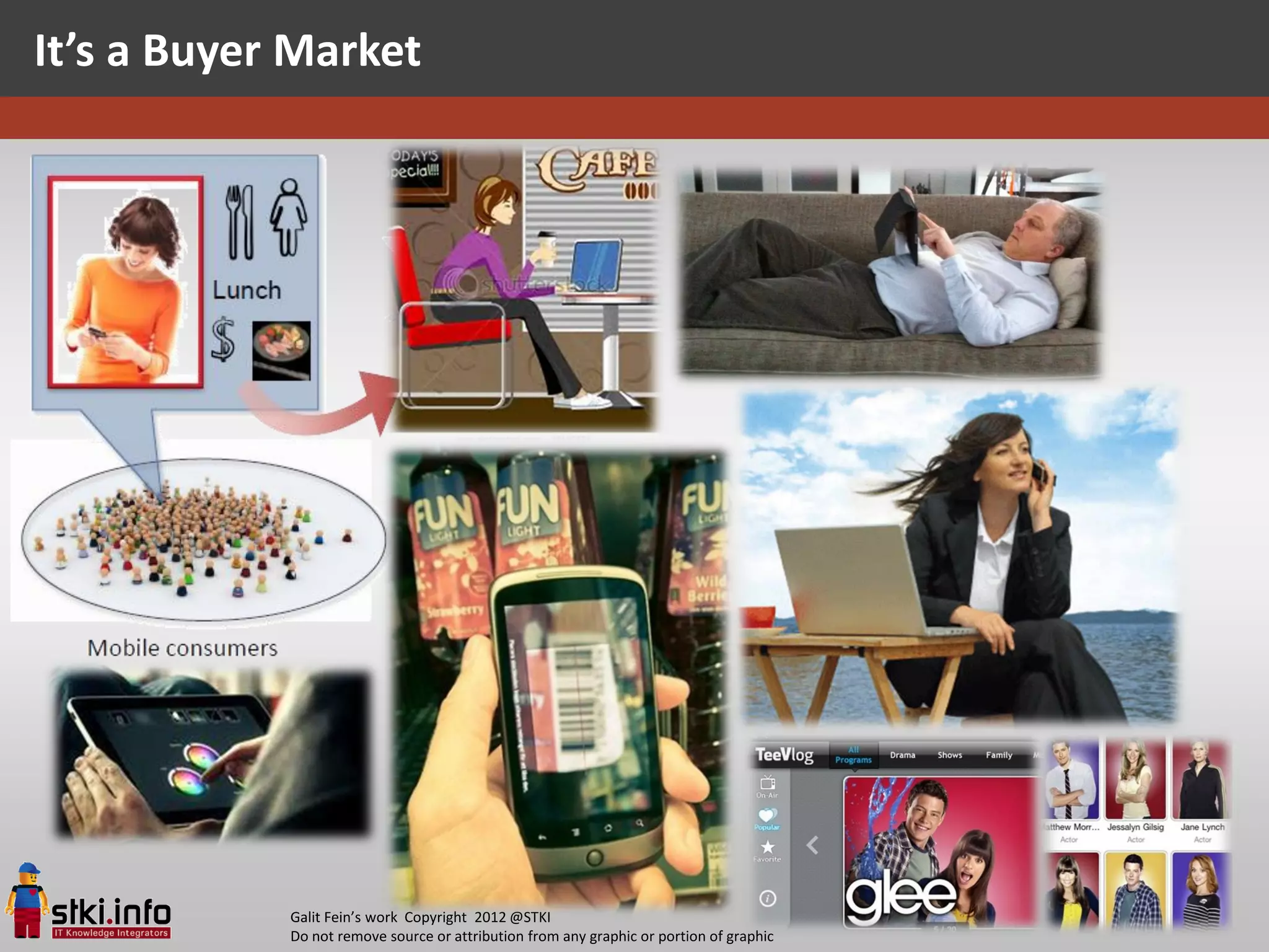 It’s a Buyer Market




            Galit Fein’s work Copyright 2012 @STKI                                       7
            Do not remove source or attribution from any graphic or portion of graphic
 