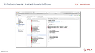 @BGASecurity
BGA	|	MobilePentestBGA	|	MobilePentestAuthentication	and	Password	Management
This	is	a	set	of	controls	used	to	verify	the	identity	of	a	user,	or	other	entity,	interacting	with	the	software,	
and	also	to	ensure	that	applications	handle	the	management	of	passwords	in	a	secure	fashion.
• Instances	where	the	mobile	application	requires	a	user	to	create	a	password	or	PIN	(say	for	offline	
access),	the	application	should	never	use	a	PIN	but	enforce	a	password	which	follows	a	strong	password	
policy.
• Mobile	devices	may	offer	the	possibility	of	using	password	patterns	which	are	never	to	be	utilized	in	
place	of	passwords	as	sufficient	entropy	cannot	be	ensured	and	they	are	easily	vulnerable	to	smudge-
attacks.
• Mobile	devices	may	also	offer	the	possibility	of	using	biometric	input	to	perform	authentication	which	
should	never	be	used	due	to	issues	with	false	positives/negatives,	among	others.
• Wipe/clear	memory	locations	holding	passwords	directly	after	their	hashes	are	calculated.
• Based	on	risk	assessment	of	the	mobile	application,	consider	utilizing	two-factor	authentication.
 