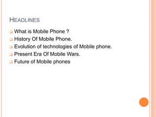 Mobile Phone Important Topic Mobile phone | PPTX