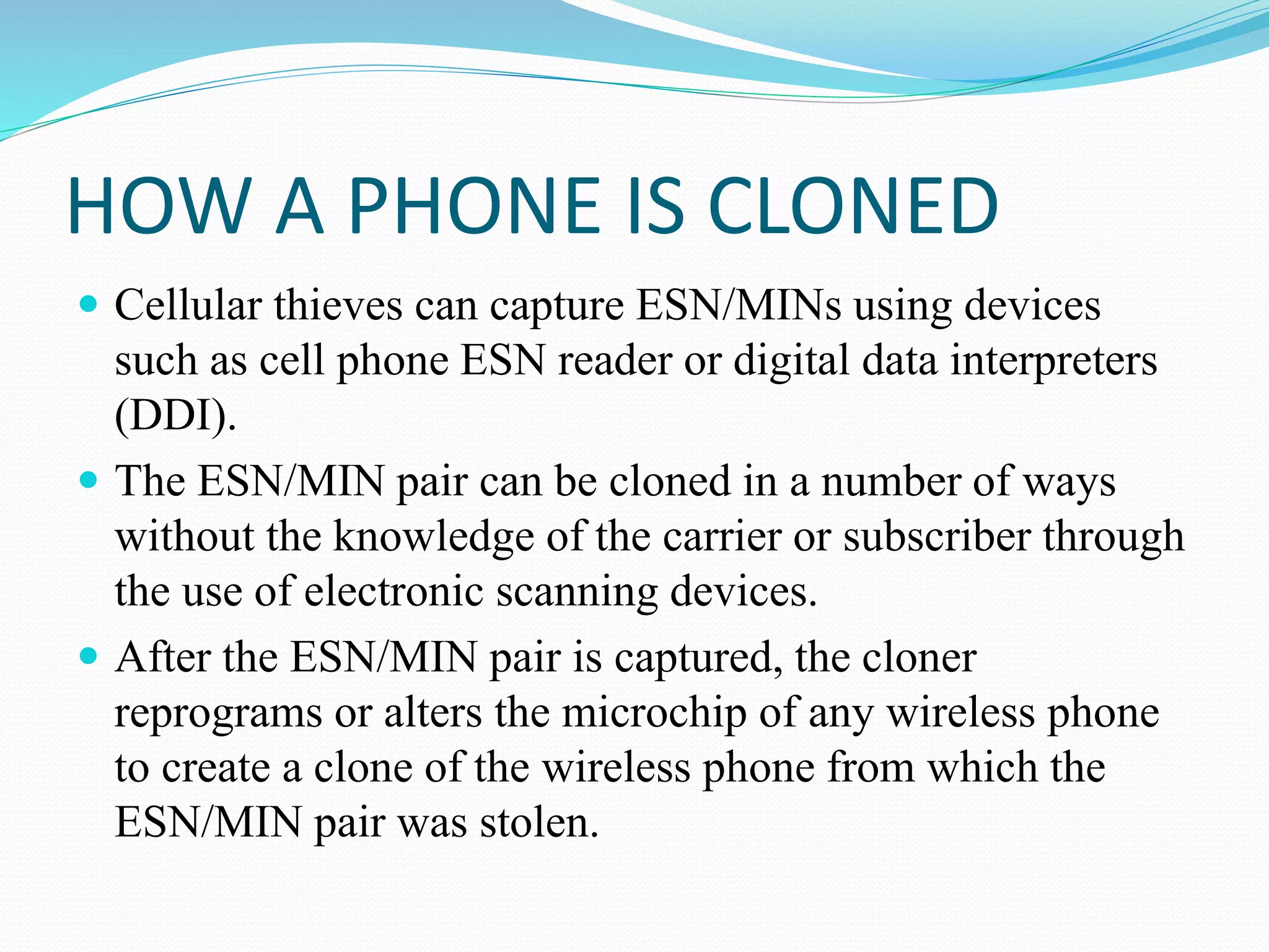 Mobile phone cloning PPTX Phone Services Home Utilities