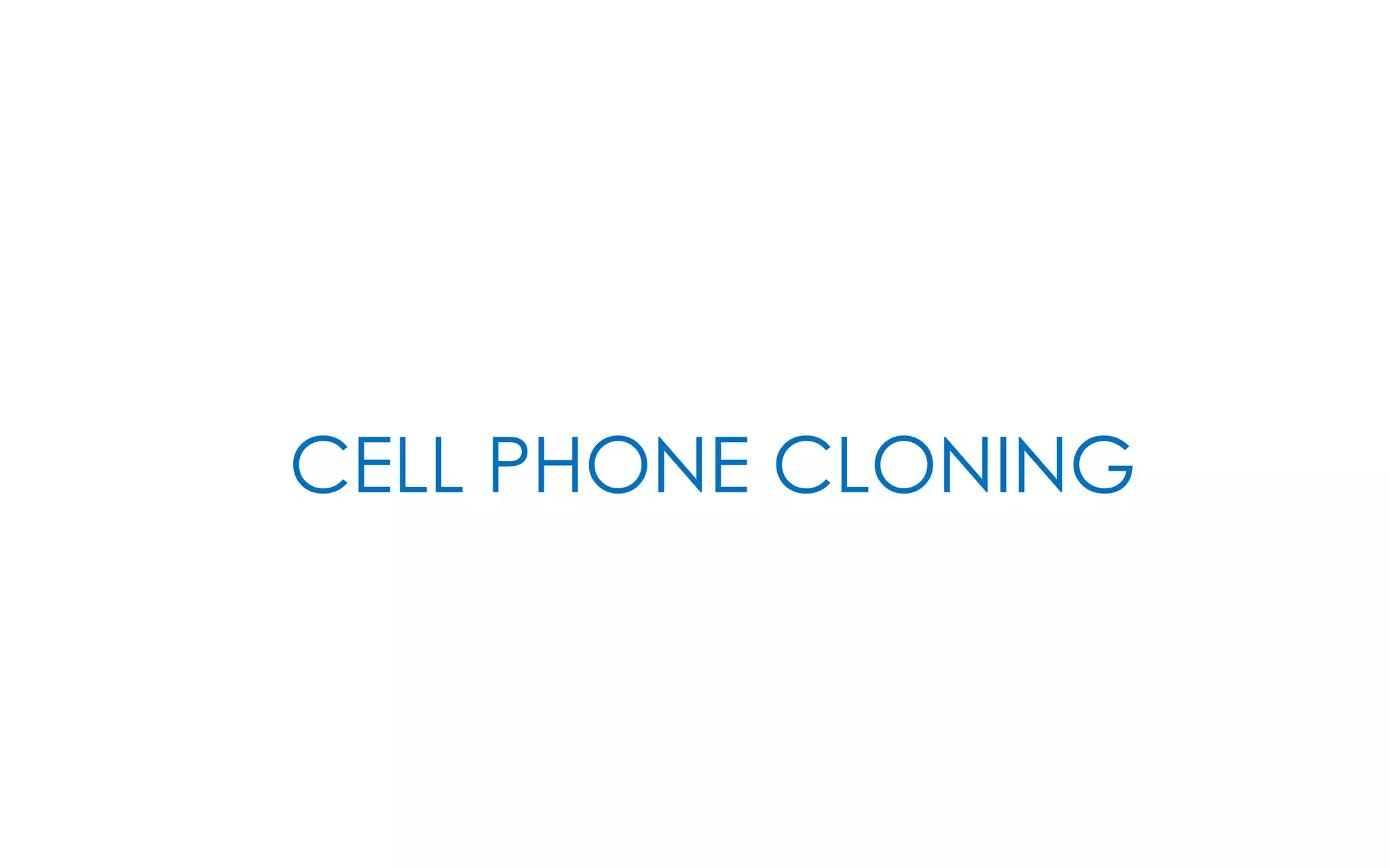 Cell phone cloning seminar PPT