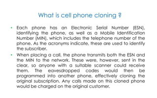 Cell phone cloning seminar