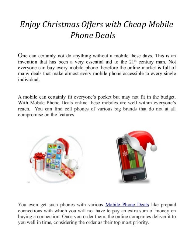Enjoy Christmas Offers with Cheap Mobile Phone Deals