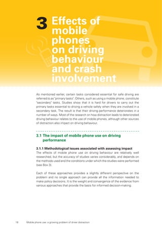 Mobile phone use - a growing problem of driver distraction - UN | PDF