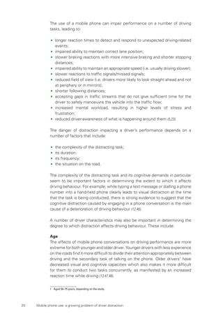 Mobile phone use - a growing problem of driver distraction - UN | PDF
