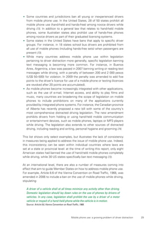Mobile phone use - a growing problem of driver distraction - UN | PDF