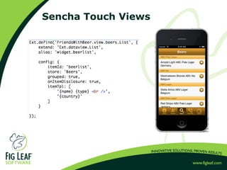 Sencha Touch Views
 