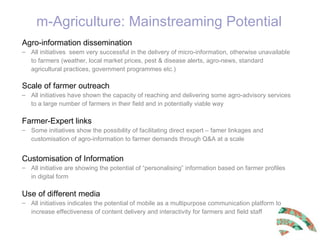 Content management process in selected m-agriculture initiatives in India
