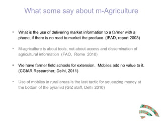 Content management process in selected m-agriculture initiatives in India