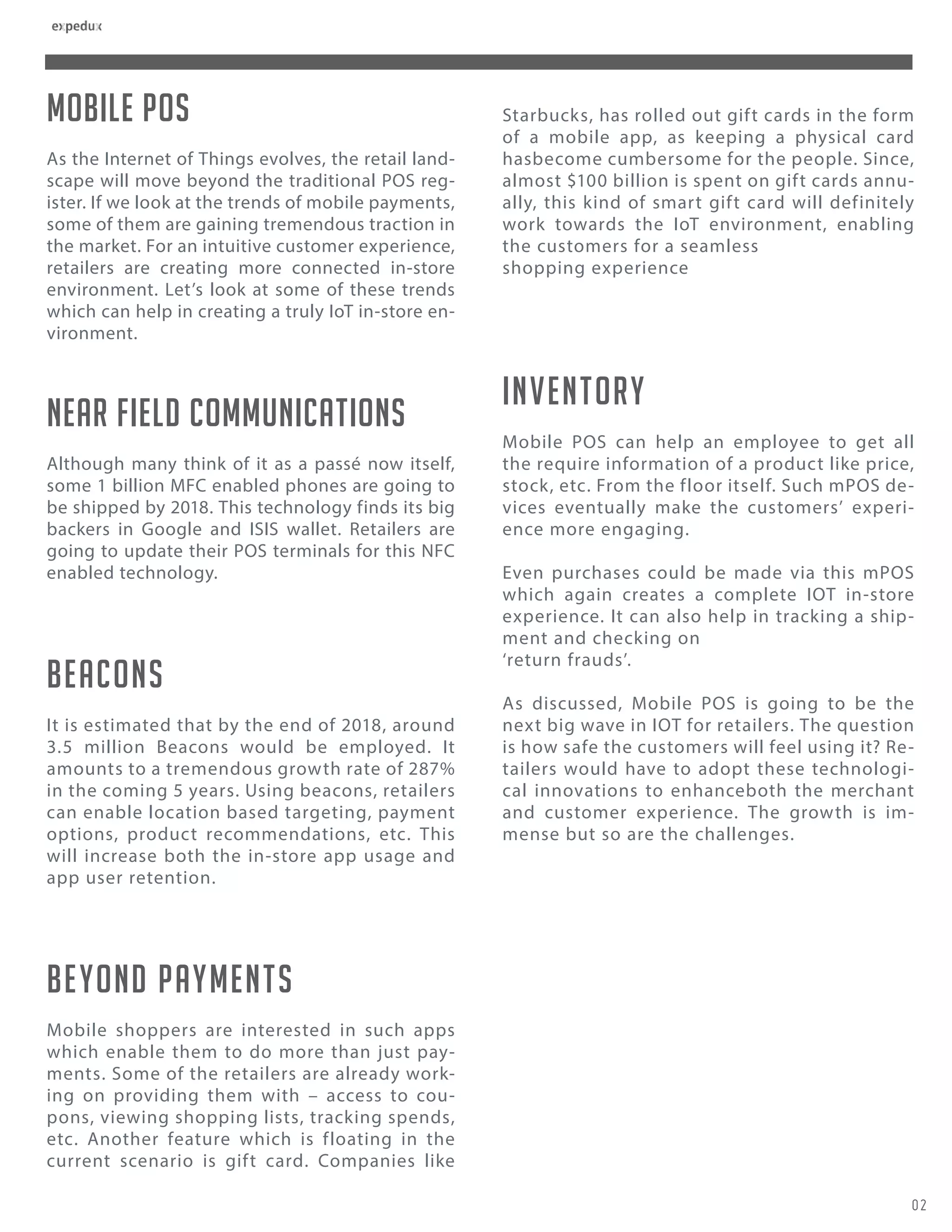 Mobile PoS - The next Retail IoT wave | PDF