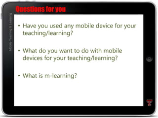 Mobile Teaching and Learning | PPTX