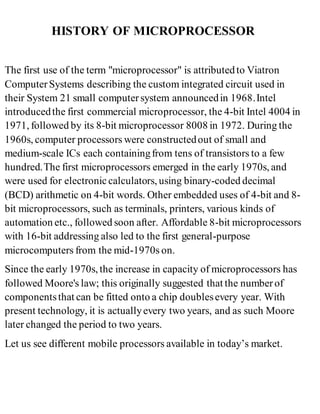 Mobile processors | DOCX