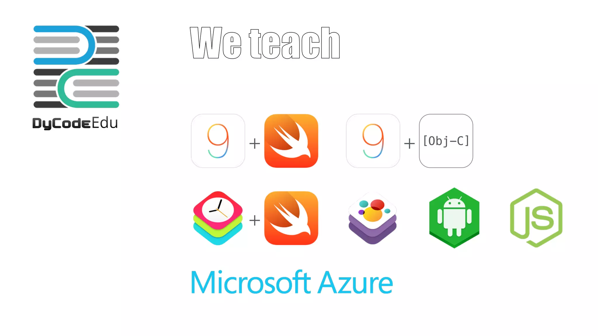 We teach
+ + [Obj-C]
+
 