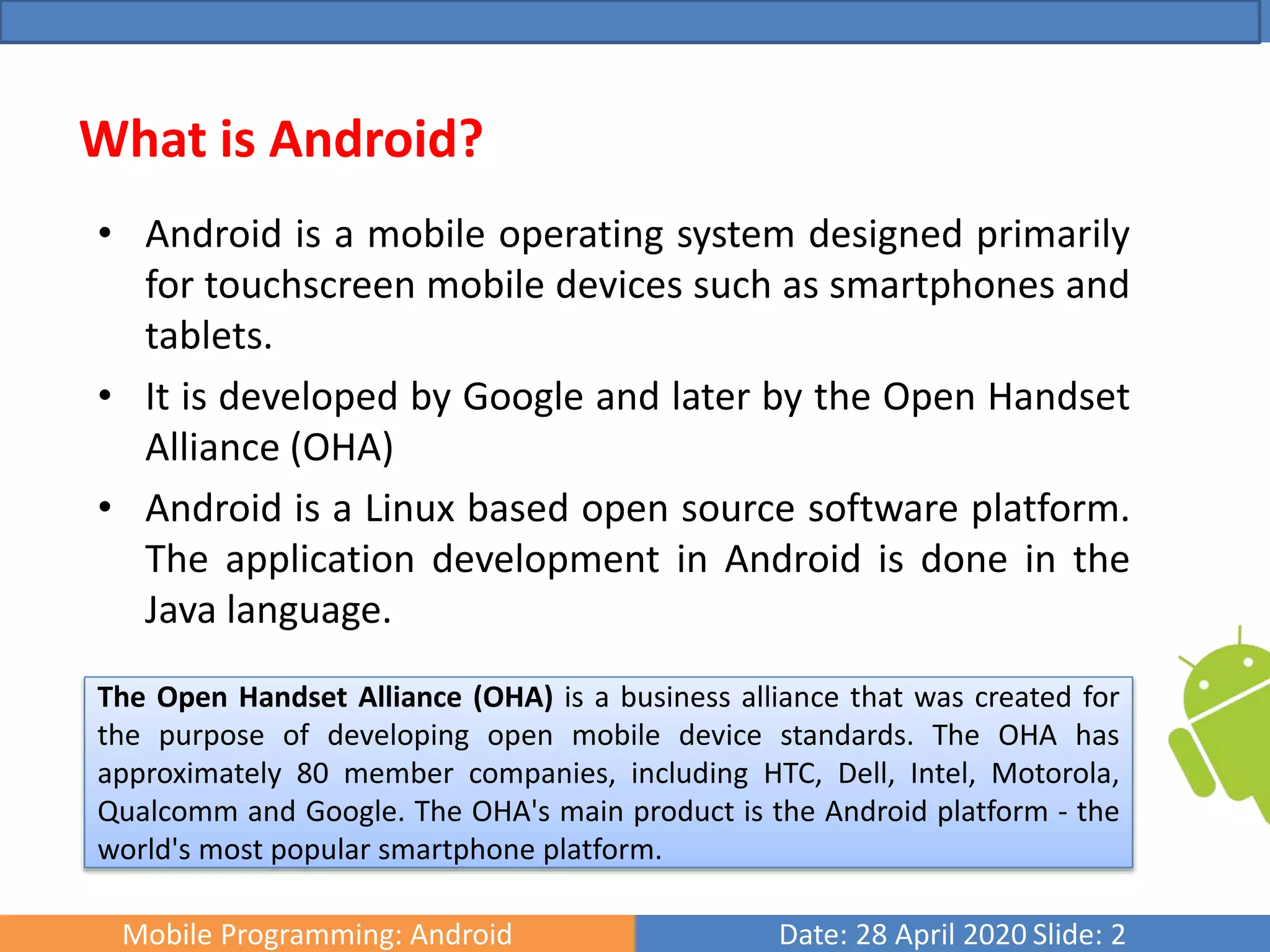 Android Operating system | PPTX