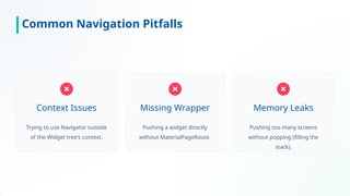 Comprehensive Guide to Navigation & Routing in Flutter Mobile Apps | PPTX
