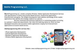Mobile Programming Services | PPT