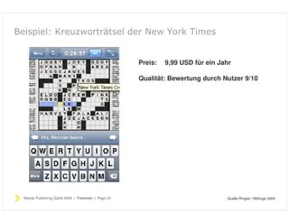 Publishing für Verlage auf dem iphone
