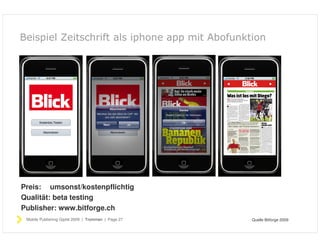 Publishing für Verlage auf dem iphone