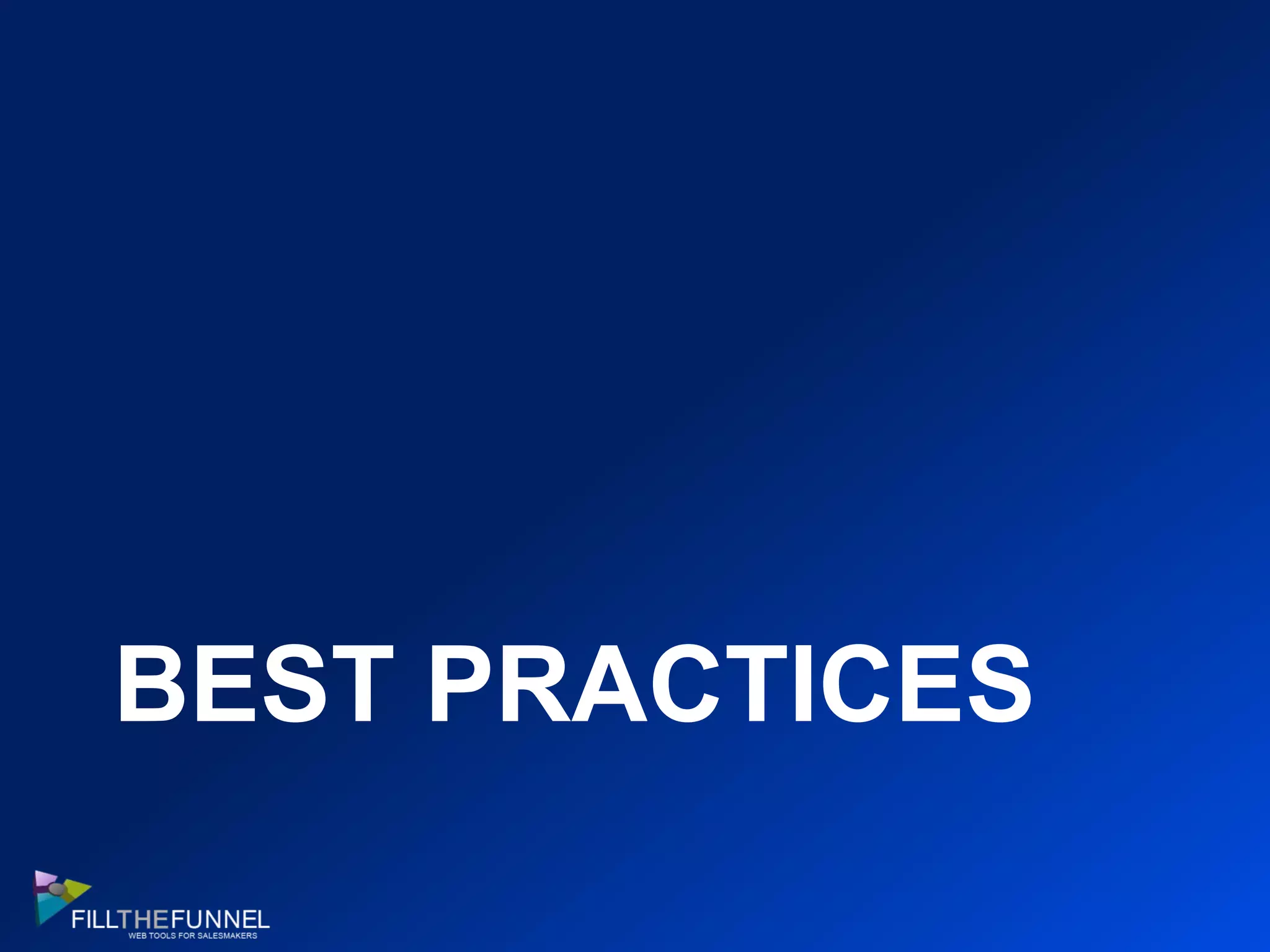 Best PracticesTell them what to doShare a link to get a QR Code ScannerProvide a URL for every QR CodeUse a URL Shortener for analyticsLink to a Mobile optimized Site/Page