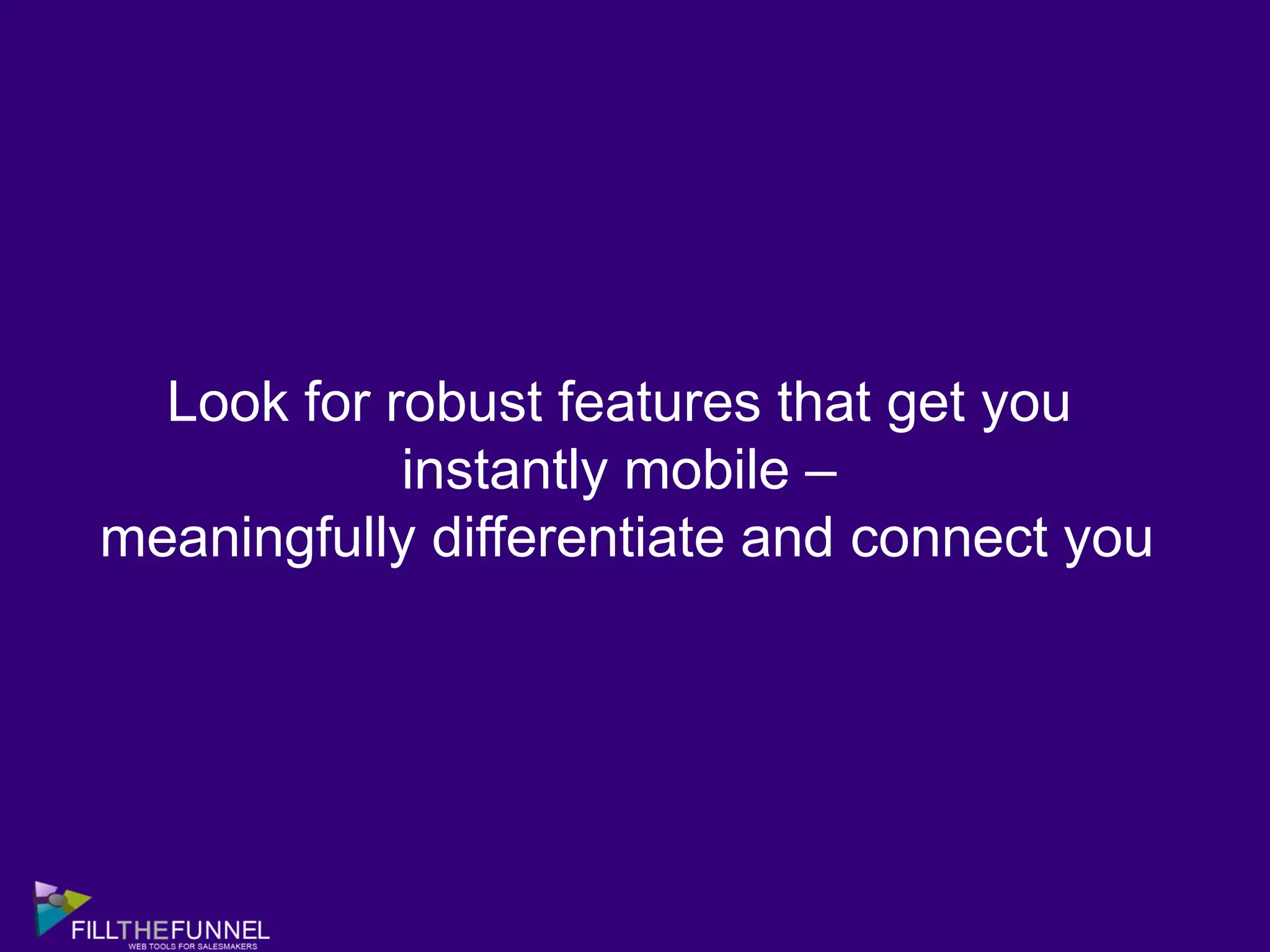Your Professional Profile Page  Includes your personal headshot & company logo