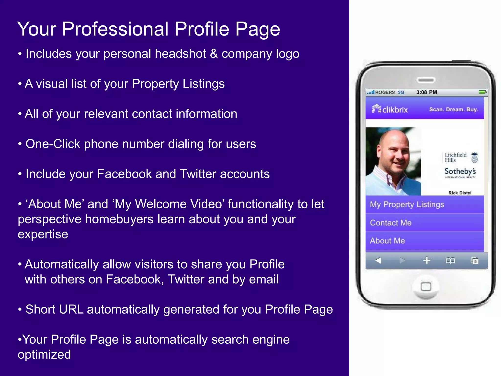  A visual list of your Property Listings