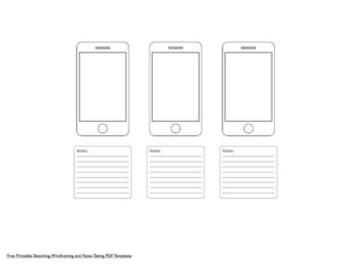 Free Printable Sketching, Wireframing and Note-Taking PDF Templates
 